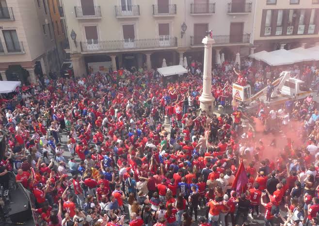 El CD Teruel celebra el ascenso a Primera Federación en 2023