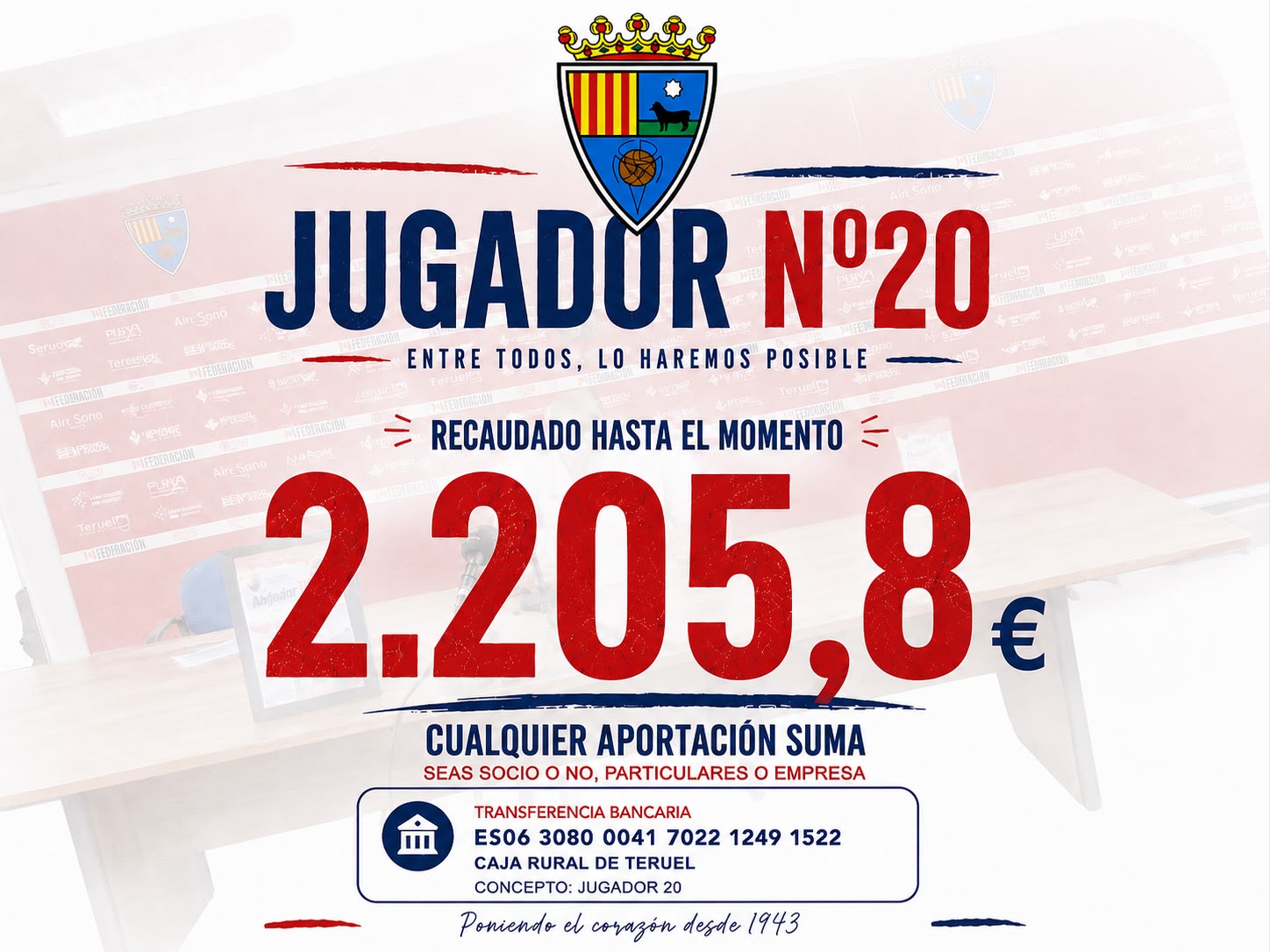 Campaña Jugador Nº20: entre todos, lo haremos posible.